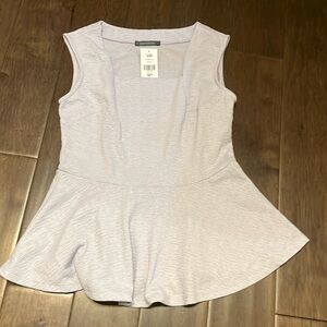 Suzy Shier Lilac peplum square neck top size medium- brand new with tags